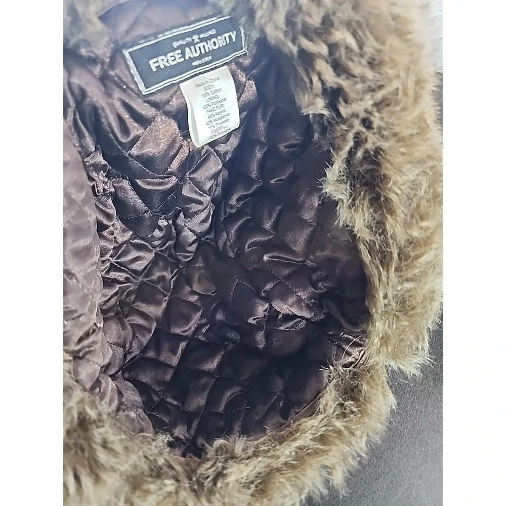 Free Authority Faux Fur Trapper Hat‎ Ear Flap Warm Brown